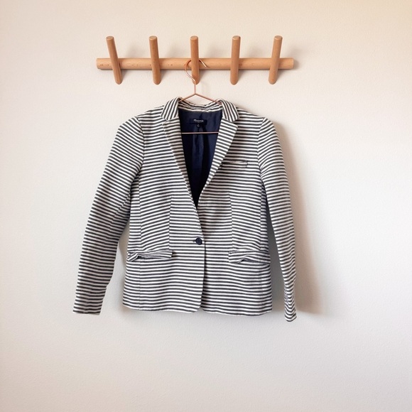 Madewell Striped Linen Blend Blazer - Picture 2 of 12